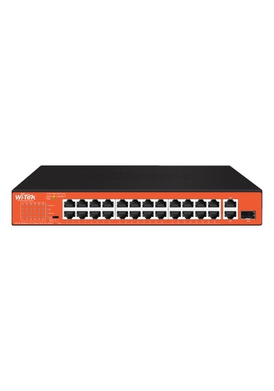 WI-TEK WI-PS526GH 24 PORT POE 1 PORT SFP 1 PORT GBIT UPLINK SWITC