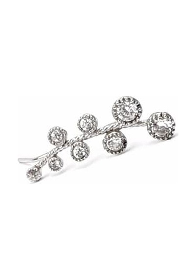 Pırlanta Işıltısında Zirkon Taşlı Gümüş Tek Earcuff Küpe N11.76070