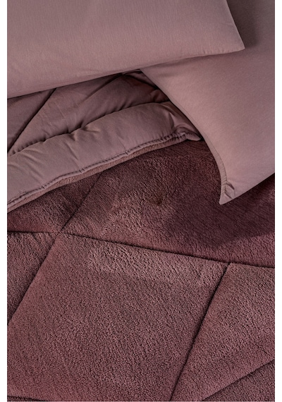Lüks Wellsoft Çift Taraflı Yumuşak 4 Mevsim Konfor Yorgan Seti Yorgan Uyku Seti 155 X 215 Cm Pembe