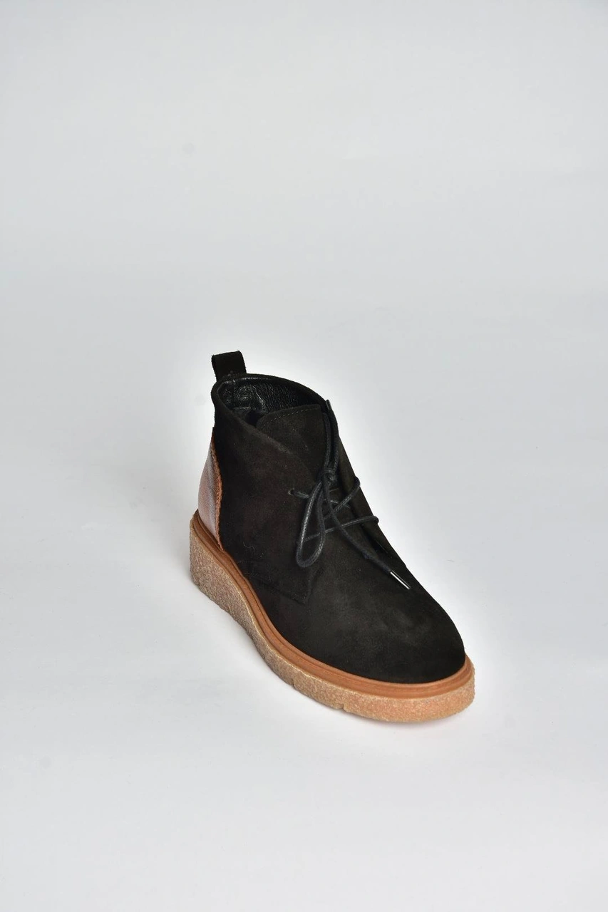 Fox Shoes V555011002 Siyah Hakiki Deri Süet Comfort Ortopedik Taban Bağcıklı Bot Siyah-Süet Fox Shoes V555011002 Siyah Hakiki Deri Süet Comfort Ortopedik Taban Bağcıklı Bot Siyah-Süet
