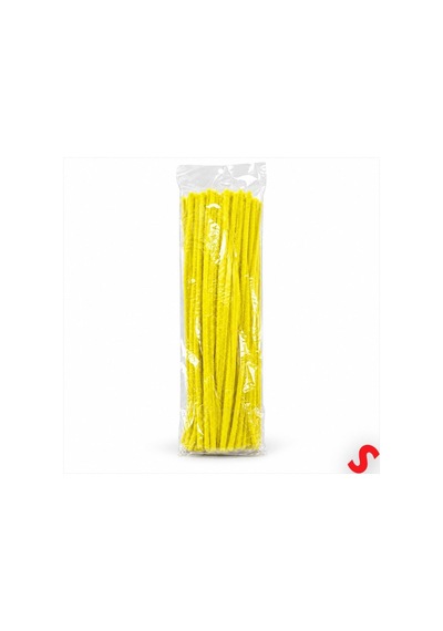 Şönil Çubuk 8 Mm Kalınlık 30 Cm Uzunluk, 100 Adet - Sarı