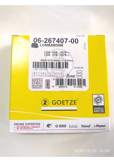 Antor/Lombardini 3ld450/510 10/12hp Segman/sekman Takımı Komple 0.50 Nüral Goetze