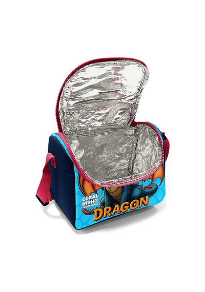 Coral High Kids Dragon Desenli Thermo Beslenme Çantası 37113 Mavi