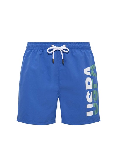 U.S. Polo Assn. Erkek Saks Mavi Orta Boy Deniz Şortu-4330