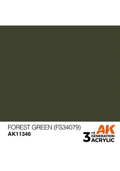 Ak Interactive 11346, 17 Ml. 3gen Forest Green Fs34079 Afv Maket Boyası Standart