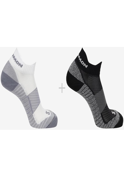 Salomon Lc2093600 Aero Ankle 2 Pack Çorap - Siyah - Beyaz Beyaz - Siyah