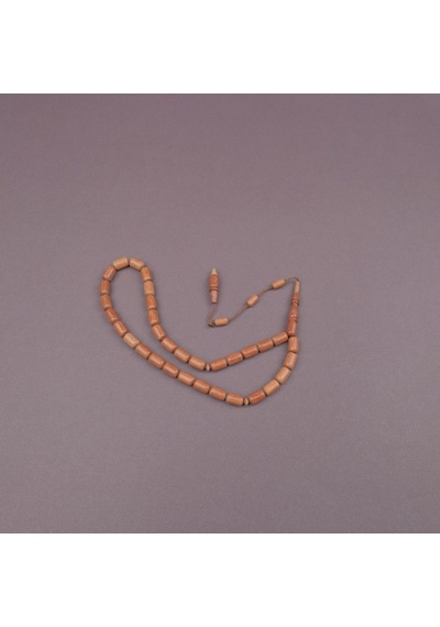 Pembe Fildişi Ağacı Pink Ivory Kapsül Kesim 7x11.5mm Tesbih Mehmet Erbabacan İmzalı