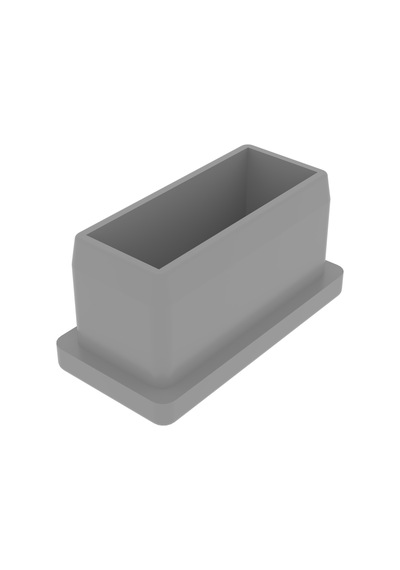 Cateksss 20x40 Mm Düz İç Profil Tapası Ral7035 - 50 Li Paket Gri