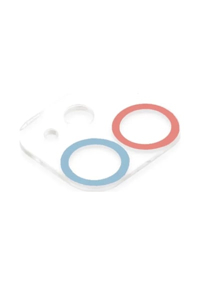 Newface Apple İphone 12 Renkli Kamera Lens Koruma Cam - Pembe-mavi