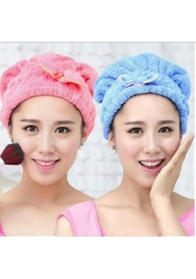 Mikrofiber Saç Havlusu Saç Kurutma Bonesi Baş Havlusu Fiyonklu