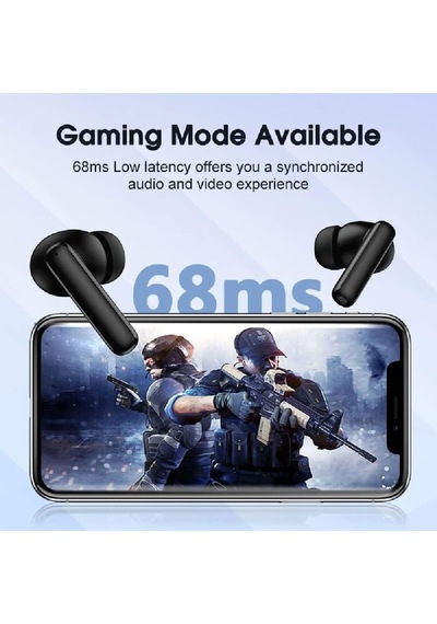 T13 Anc 4 Mikrofon Bluetooth 5.3 Kablosuz Kulaklık Beyaz Aktif Gürültü Engelleyici