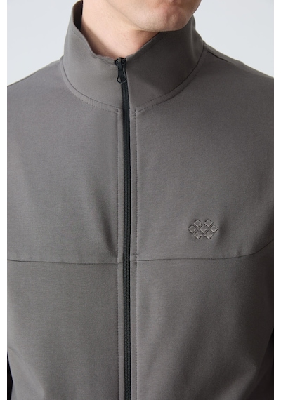 Tommy Life Koyu Gri Pamuklu Kalın Yumuşak Dokulu Comfort Fit Basic Erkek Eşofman Takım - 85260 Koyu Gri