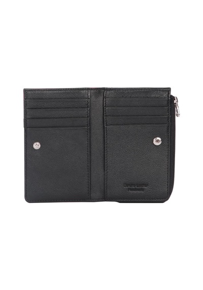 Cengiz Pakel Unisex Hakiki Deri Fermuarlı Kartlık 2512ds - Siyah/kırmızı 2512ds-siyah-kırmızı