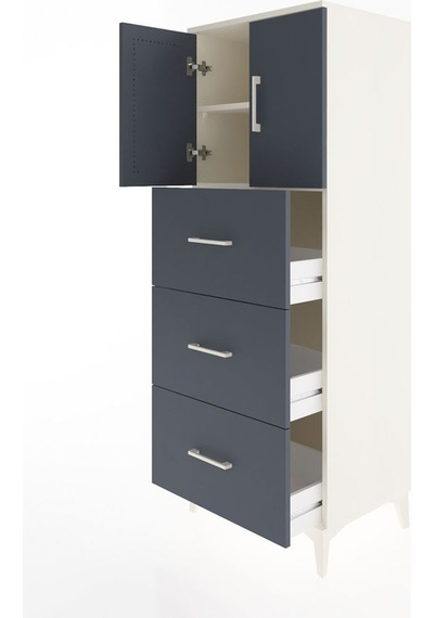 Hyperion Dolap 2 Raflı 3 Çekmeceli 2 Kapaklı 60x44x163 Aytaşı... Aytaşı