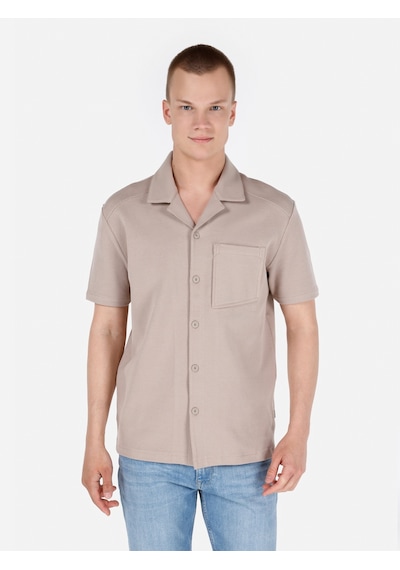 Colin's Colins Normal Kesim Shirt Yaka Cepli Bej Erkek Kısa Kol Polo Tişört Cl1068826 Cl1068826 Q1.v1 Beı Bej