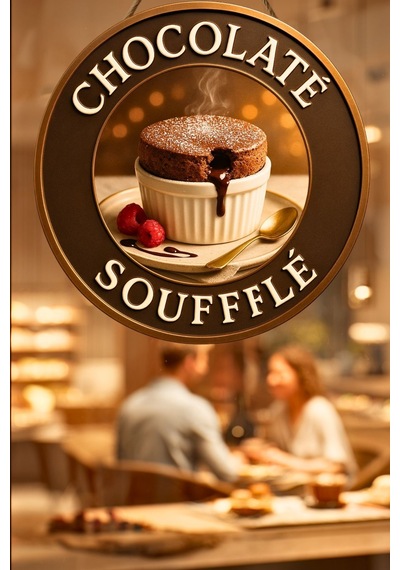 Çikolatalı Sufle Temalı İpli Ahşap Kapı Duvar Süsü, Pastane, Tatlı Dükkanı, Cafe Tablo Dekoru