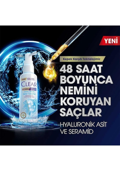 Clear Women Hyaluron Nem Terapisi Saç Serumu 90 ML