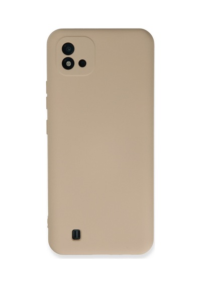 Realme C11 2021 Uyumlu Kılıf Nano İçi Kadife Silikon - Pudra