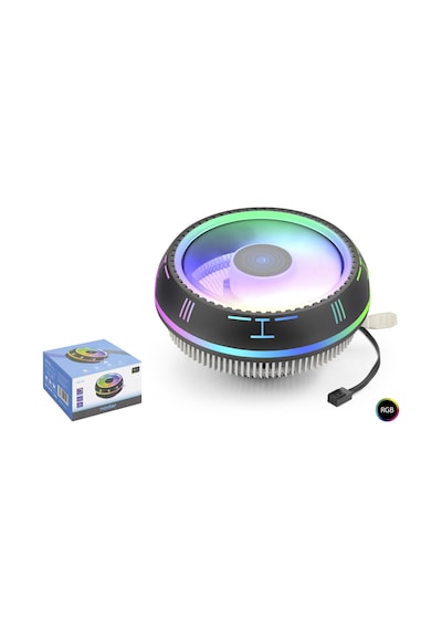 Nodar Nd2552 Cool Storm Cpu Hava Soğutucusu Combo 90 Mm Amd Intel Uyumlu Rgb Siyah