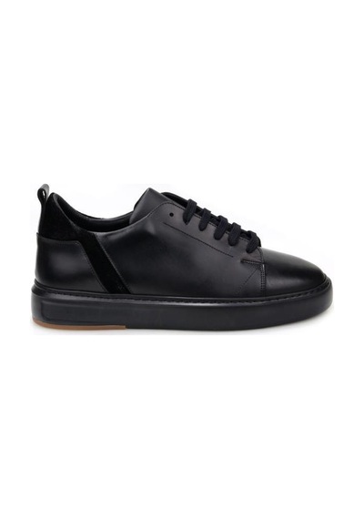 Saılors 25k-141 Hakiki Deri Erkek Sneakers & Spor Ayakkabı Siyah