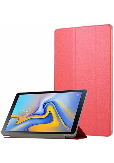 Galaxy Tab A T590 Uyumlu Zore Smart Cover Standlı 1-1 Kılıf-kırmızı Tablet Kılıfı