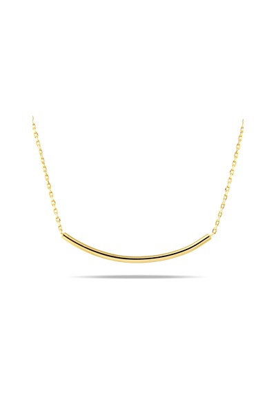 Kuyumcudukkani Zincirli"6cm Çubuk"modeli Kolye-37082-g Gold