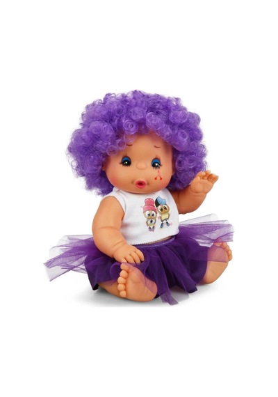 Mey İthalat Afro Kıvırcık Renkli Saçlı Bebek