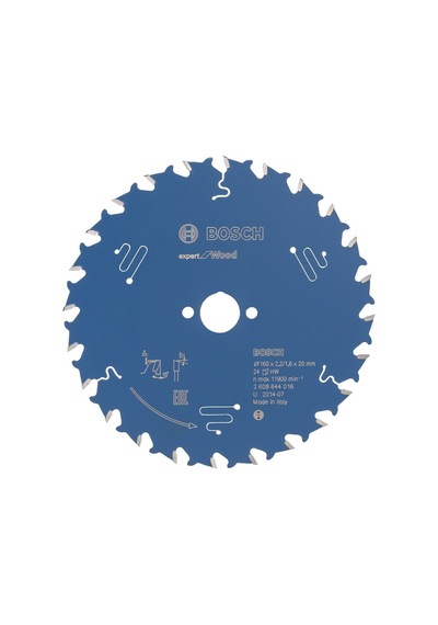 Bosch Expert For Wood 160 x 20 MM 24 Diş Daire Testere Bıçağı - 2608644016