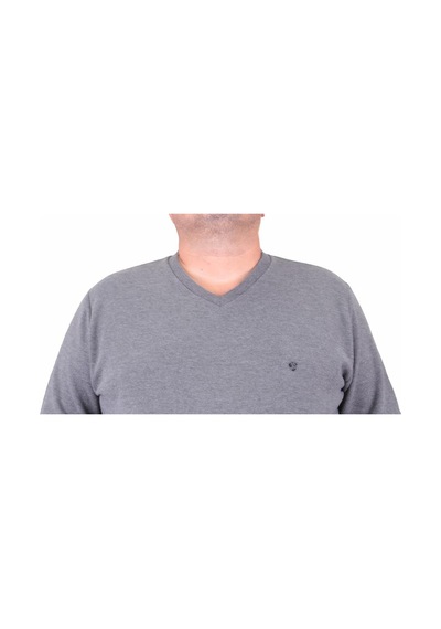 Moc Grande Mocgrande Büyük Beden Selanik V Yaka Classic Sweat 23201 Antrasıt-Antrasıt Moc Grande Mocgrande Büyük Beden Selanik V Yaka Classic Sweat 23201 Antrasıt-Antrasıt