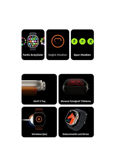 Watch 8 T800 Ultra Bluetooth'lu Arama Özellikli Akıllı Saat Tüm Telefonlarla Uyumlu Çift Kordonlu Beyaz - 519541254 Watch 8 T800 Ultra Bluetooth'lu Arama Özellikli Akıllı Saat Tüm Telefonlarla Uyumlu Çift Kordonlu Beyaz - 519541254