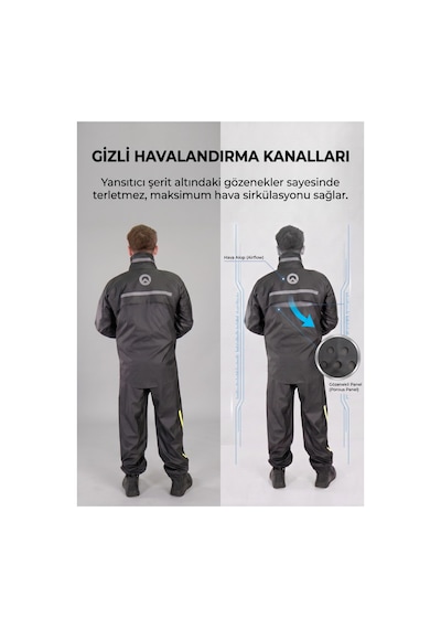 Outdo Nefes Alabilen Motorcu Yağmurluk %100 Su Geçirmez Alt Üst Takım Diğer