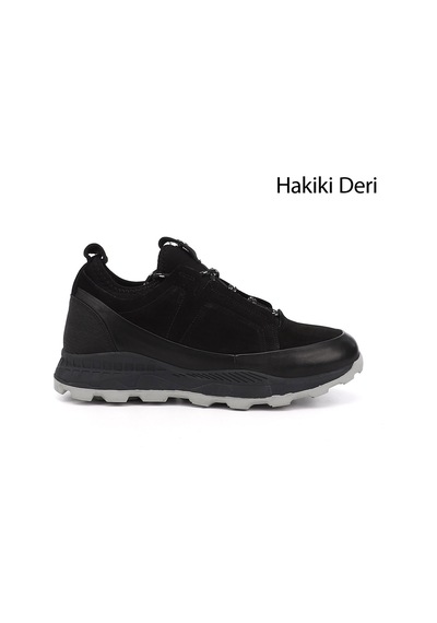 Gönderi(R) Erkek Siyah Bağcıklı Hakiki Deri Comfort Sneaker Ddma74202211 Siyah