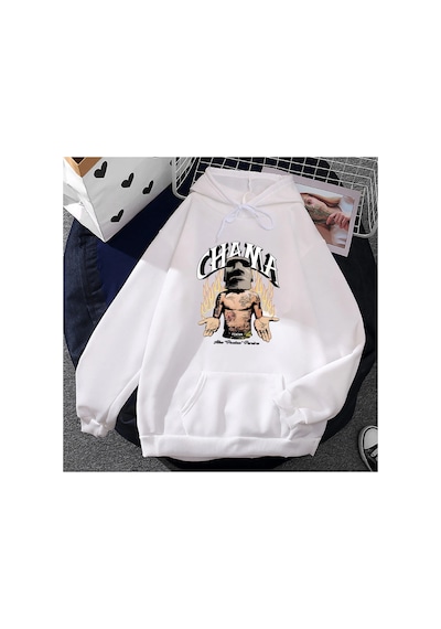 Tarzsokak Beyaz Unisex Men Clothes Alex Pereira Graphic Pocket Fleece Male Hooded Sweatshirts Print Sudadera