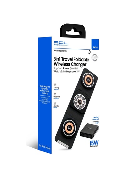 Aw14 3in1, 15 Watt Katlanabilir Wireless Şarj Standı