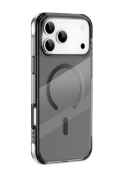 Apple Uyumlu iPhone 17 Pro Max Kılıf M-safe Özellikli Wiwu Mcc-702 Titanyum Pro Serisi Sert Pc Kapak Siyah Siyah