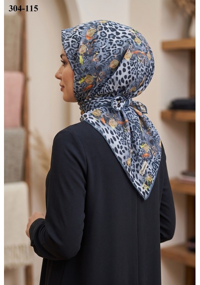Sharell Leopar Desenli Soft Pamuk Eşarp 304-115 Çok Renkli