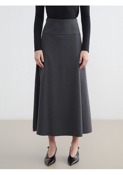 Lcw Modest Bej Beli Lastikli Kloş Etek
