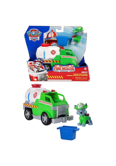 Paw Patrol Fire Rescue Figür Ve Kurtarma Aracı Rocky