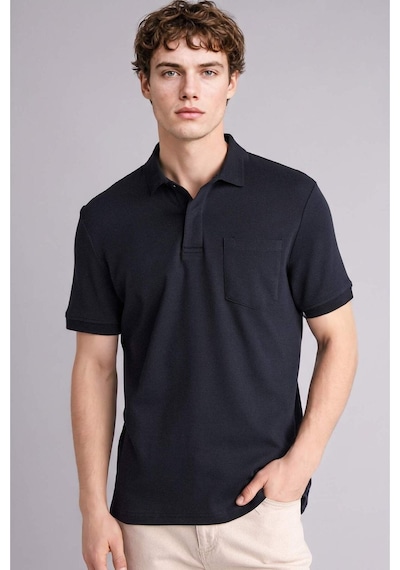 Defacto %100 Pamuk Polo Tişört G2608ax26spnv64 Lacivert-nv64