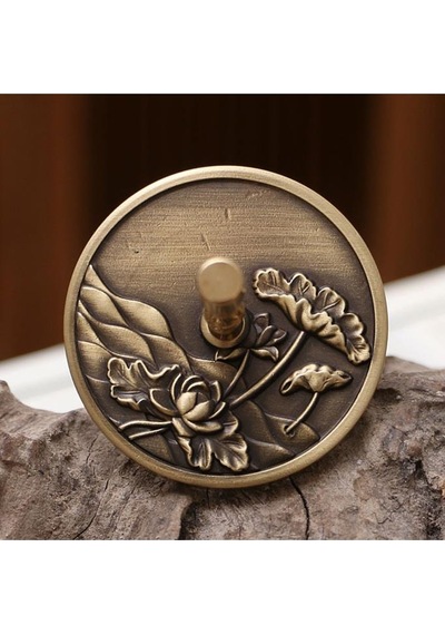 Mühür Mumu Pirinç Damga 50mm 3d Su Zambağı B Desen Pirinç Saplı Karışık