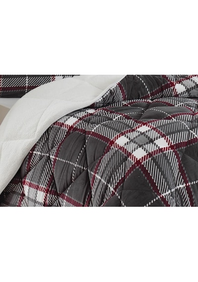 Merinos Comforter Yorgan Set 220x240 Anna Gri Renkli Diğer