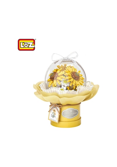 Lz-1299 Loz Ledli Ayçiçeği Buketi 510 Parça Block Oyuncak