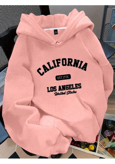 Startmore Reshift Plus Size Women's Casual Daily Letter Print Pullover Hoodie Casual Long Sleeve Fall C Çok Renkli