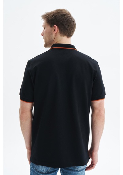AR-MA Arma Erkek Regular Fit Basic % 100 Pamuk Pike Polo Yaka Tişört Y29374353802 Siyah