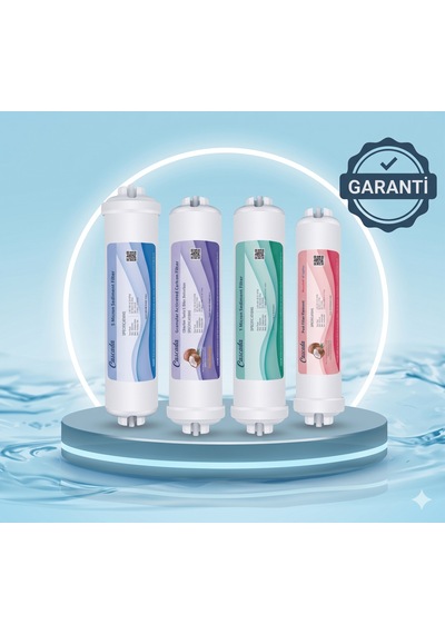 Cascada Su Arıtma Filtresi Inline Çubuklu 4'lü Ön Filtre Seti