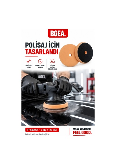 Bgea 5 İnç 125 Mm Turuncu Destek Tabanlı Pasta Süngeri