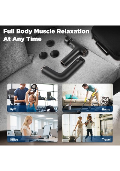 Isı Ve Soğuk İle Emicool Masaj Tabancası, 2'si 1 Arada Genişletilmiş Saplı Taşınabilir Mini Kas Masajı, Ev Spor Salonu İçin El Elektrikli Perküsyon Derin Masaj Doku Masaj Tabancası