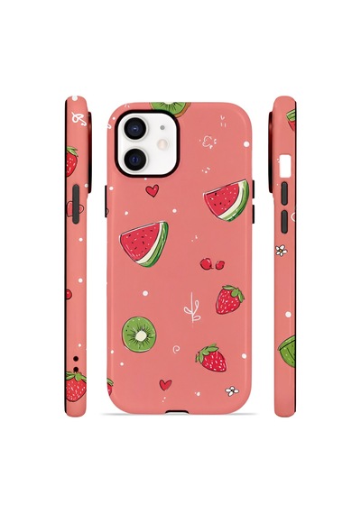 Apple iPhone Uyumlu 11 Vorian Çift Katmanlı Magsafe Kılıf Summer Fruit Crush
