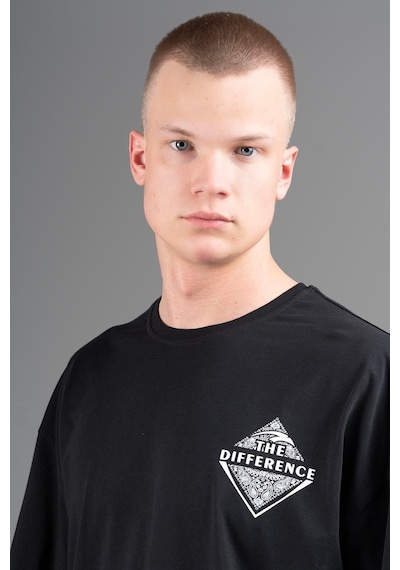 Maraton Sportswear Oversize Erkek Bisiklet Yaka Kısa Kol Basic Siyah T-shirt 22694-siyah Siyah
