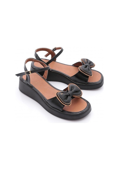 Dgn 7002 Kadin Fiyonk Detayli Sandalet Siyah